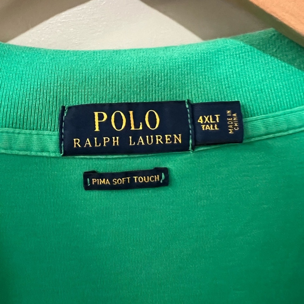 Polo by Ralph Lauren Men's Green Polo Shirt - Picture 5 of 8